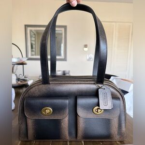 Coach Twin Turnlock in Loved Leather